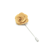 BROWN FLORAL LAPEL PIN