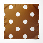 BROWN POLKA DOTS SILK POCKET SQUARE