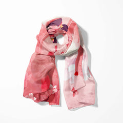 VALENTINE PINK SILK WOMEN SCARF - VALENTINE DAY COLLECTION