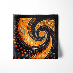 ABORIGINAL SILK POCKET SQUARE
