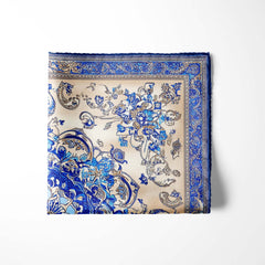 AZURE ELEGANCE SILK POCKET SQUARE