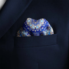 AZURE ELEGANCE SILK POCKET SQUARE