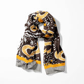 AUSTRALIAN ABORIGINAL SILK SCARF WITH LAPEL PIN AND POCKET SQUARE