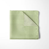 MELON GREEN DOT SILK POCKET SQUARE