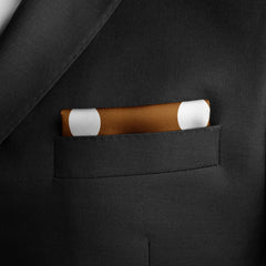 BROWN POLKA DOTS SILK POCKET SQUARE