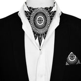 ETHNIC MANDALA SILK ASCOT AND POCKET SQUARE SET – PREMIUM COLLECTION