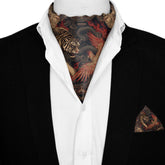 DRAVON SILK ASCOT AND POCKET SQUARE SET – PREMIUM COLLECTION