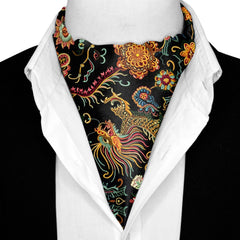 JAPANESECULTURE SILK ASCOT AND POCKET SQUARE SET – PREMIUM COLLECTION