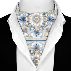LUXURY ARABIC SILK ASCOT AND POCKET SQUARE SET – PREMIUM COLLECTION