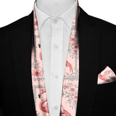 FLAMINGO MEN SCARF AND POCKET SQUARE SET – PREMIUM COLLECTION