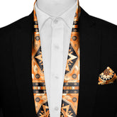 FOLK ART PATTERN MEN SCARF AND POCKET SQUARE SET – PREMIUM COLLECTION