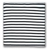 WHITE STRIPS SILK ASCOT WITH LAPEL PIN AND POCKET SQUARE