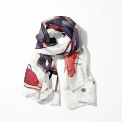 VALENTINE DAY COUPLE LOVE SILK WOMEN SCARF - VALENTINE DAY COLLECTION