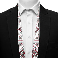 RED ALPANA DESIGNS MEN SCARF - PREMIUM COLLECTION