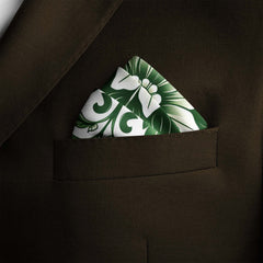 SCANDINAVIAN GREEN SILK POCET SQUARE