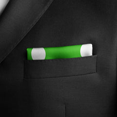 GREEN POLKA DOTS SILK POCKET SQUARE