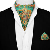 ALHAMBRA SILK ASCOT AND POCKET SQUARE SET – PREMIUM COLLECTION