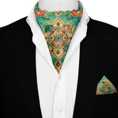 ALHAMBRA SILK ASCOT AND POCKET SQUARE SET – PREMIUM COLLECTION