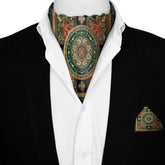 BABYLON SILK ASCOT AND POCKET SQUARE SET – PREMIUM COLLECTION