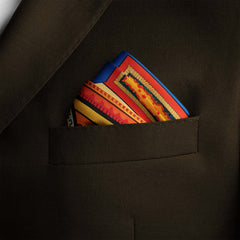 Silk Pocket Square | Men's Pocket Square | Black Wolf