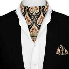 IKAT ETHNIC SILK ASCOT AND POCKET SQUARE SET – PREMIUM COLLECTION