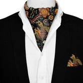 JAPANESECULTURE SILK ASCOT AND POCKET SQUARE SET – PREMIUM COLLECTION