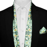 ILLUSTRATED GARDEN MEN SCARF AND POCKET SQUARE SET – PREMIUM COLLECTION