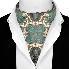 SELENE SILK ASCOT AND POCKET SQUARE SET – PREMIUM COLLECTION
