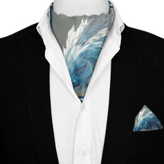 AQUILON SILK ASCOT AND POCKET SQUARE SET – PREMIUM COLLECTION