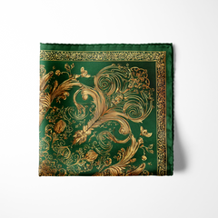 VERIDIAN SILK POCKET SQUARE