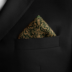 EMERALDINE SILK POCKET SQUARE