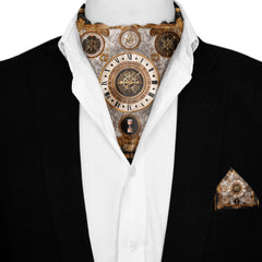 CHRONOS SILK ASCOT AND POCKET SQUARE SET – PREMIUM COLLECTION