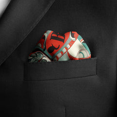 VINTAGE SOUTHWESTERN SILK POCKET SQUARE