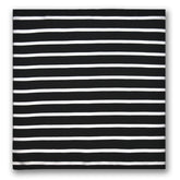 BLACK STRIPES SILK ASCOT AND POCKET SQUARE SET – PREMIUM COLLECTION