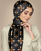 ART DECO SILK WOMEN HIJAB – PREMIUM COLLECTION