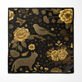NOIR FAUNA SILK POCKET SQUARE