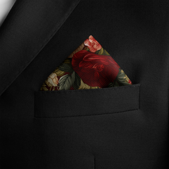 ROSARIUM SILK POCKET SQUARE