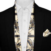 NEW BELT CHAIN MEN SCARF AND POCKET SQUARE SET – PREMIUM COLLECTION