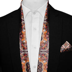 ORNAMENTAL PAISLEY MEN SCARF AND POCKET SQUARE SET – PREMIUM COLLECTION