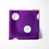 PURPLE POLKA DOTS SILK POCKET SQUARE