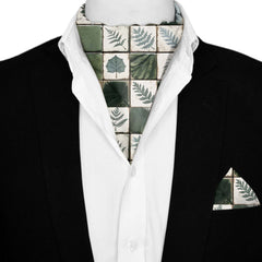 SIDRONS SILK ASCOT AND POCKET SQUARE SET – PREMIUM COLLECTION
