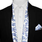 SNOWFLAKE TREE MEN SCARF AND POCKET SQUARE SET – PREMIUM COLLECTION