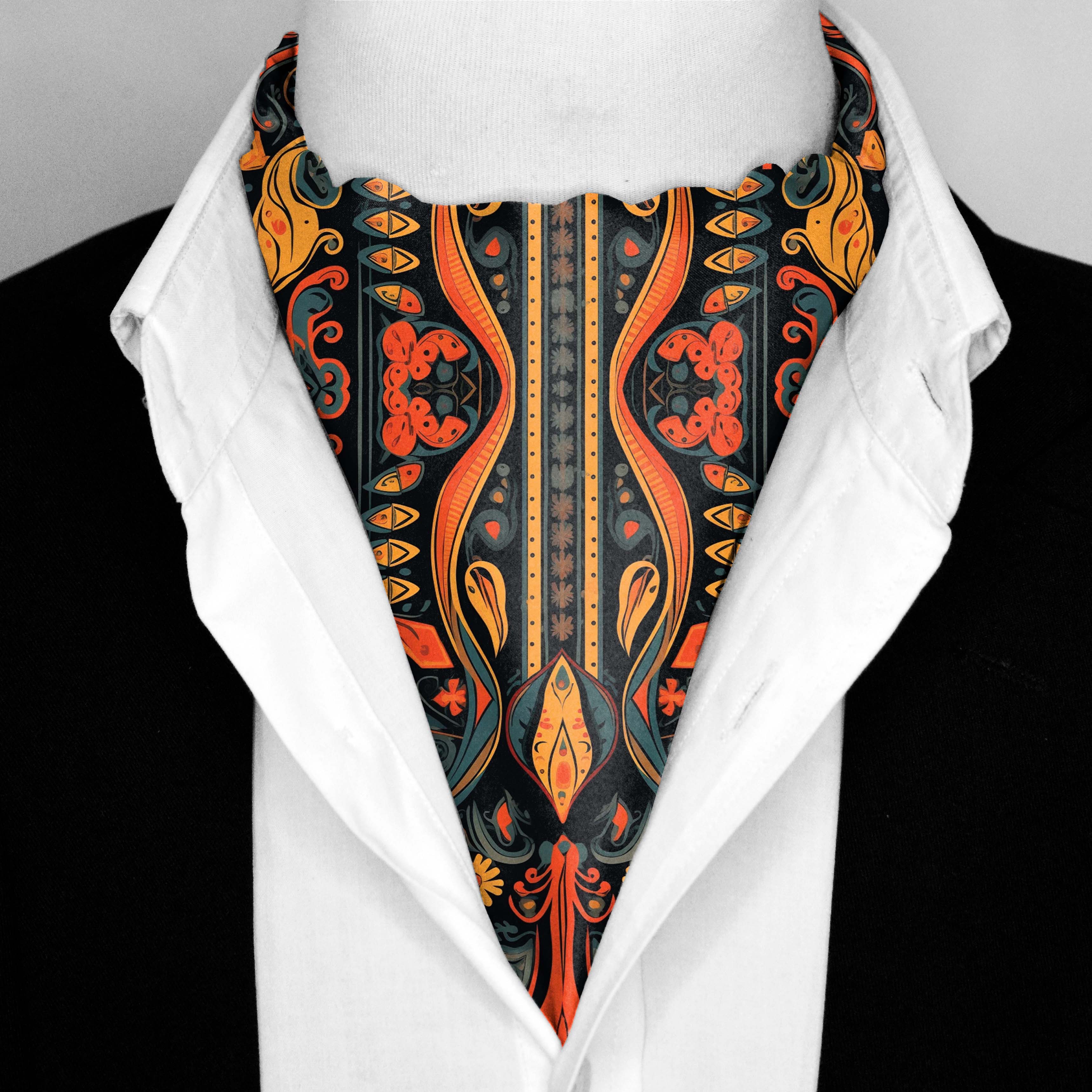 ETHNIC ANTIQUE SILK ASCOT – PREMIUM COLLECTION