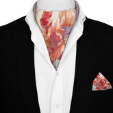 BLOSSOM SILK ASCOT AND POCKET SQUARE SET – PREMIUM COLLECTION