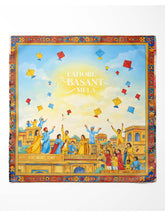 Lahore Basant Mela Printed Scarf – Cultural Festival Illustration Scarf