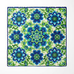 ELEGANT ABSTRACT FLORAL SILK ASCOT AND POCKET SQUARE SET – PREMIUM COLLECTION