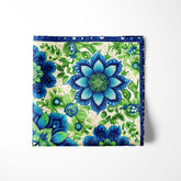 ELEGANT ABSTRCT FLORAL SILK POCKET SQUARE