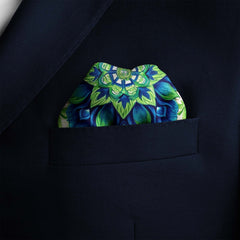 ELEGANT ABSTRCT FLORAL SILK POCKET SQUARE