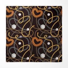 SEAMLESS CHAIN SILK ASCOT AND POCKET SQUARE SET – PREMIUM COLLECTION