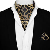 ARABIC FLORAL SILK ASCOT AND POCKET SQUARE SET – PREMIUM COLLECTION
